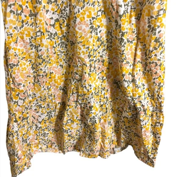 Aventura Organic Cotton Yellow Floral Fresco‎ Dress Medium - Picture 2 of 6